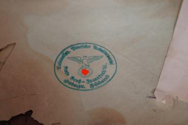 alter Feldpostbrief der NSDAP Ortsgruppe Südend  Gau Hessen-Nassau 1944